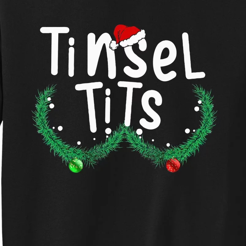 Tinsel Tits And Jingle Balls Funny Matching Christmas Couple Sweatshirt