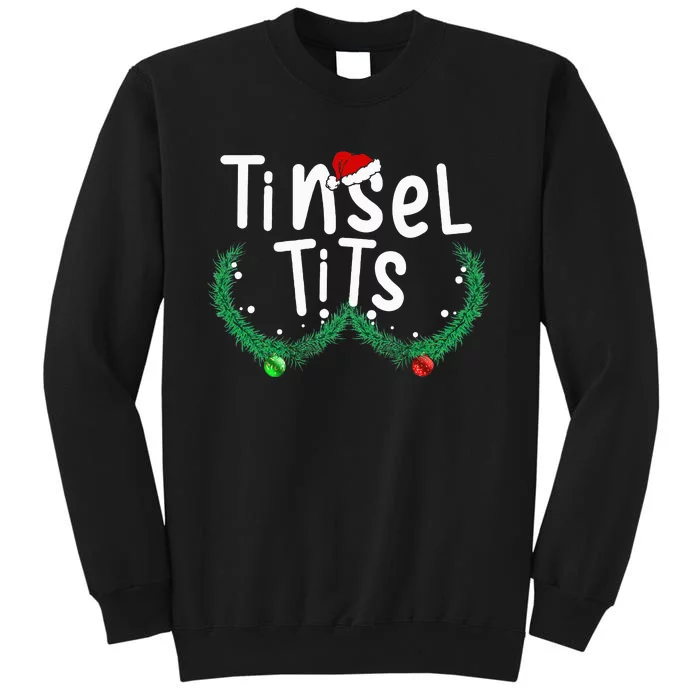 Tinsel Tits And Jingle Balls Funny Matching Christmas Couple Sweatshirt