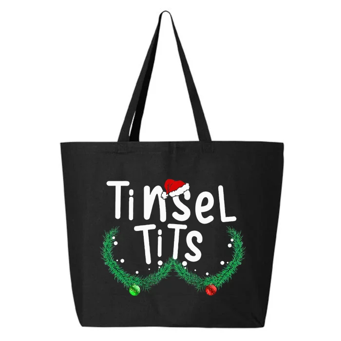 Tinsel Tits And Jingle Balls Funny Matching Christmas Couple 25L Jumbo Tote