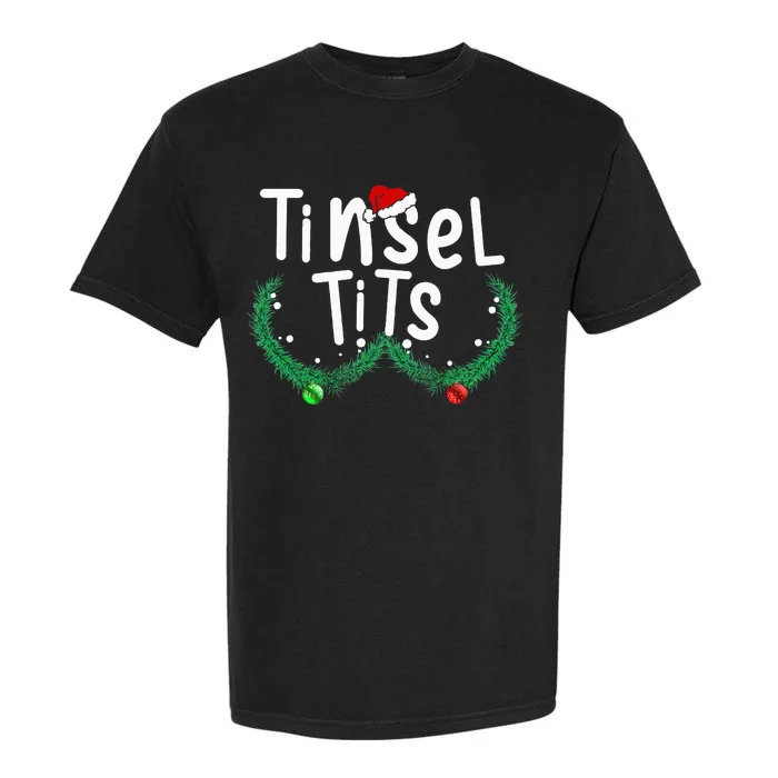 Tinsel Tits And Jingle Balls Funny Christmas Couple Garment-Dyed Heavyweight T-Shirt