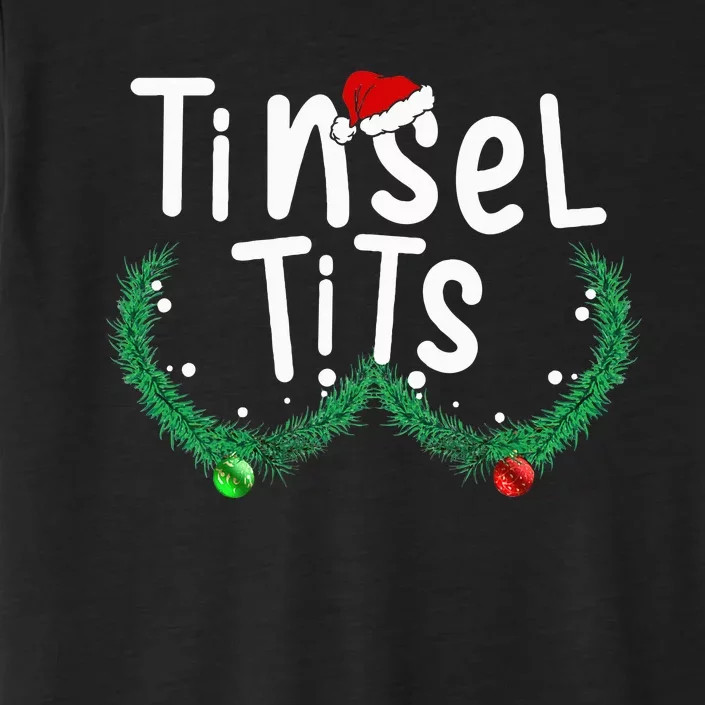 Tinsel Tits And Jingle Balls Funny Christmas Couple ChromaSoft Performance T-Shirt