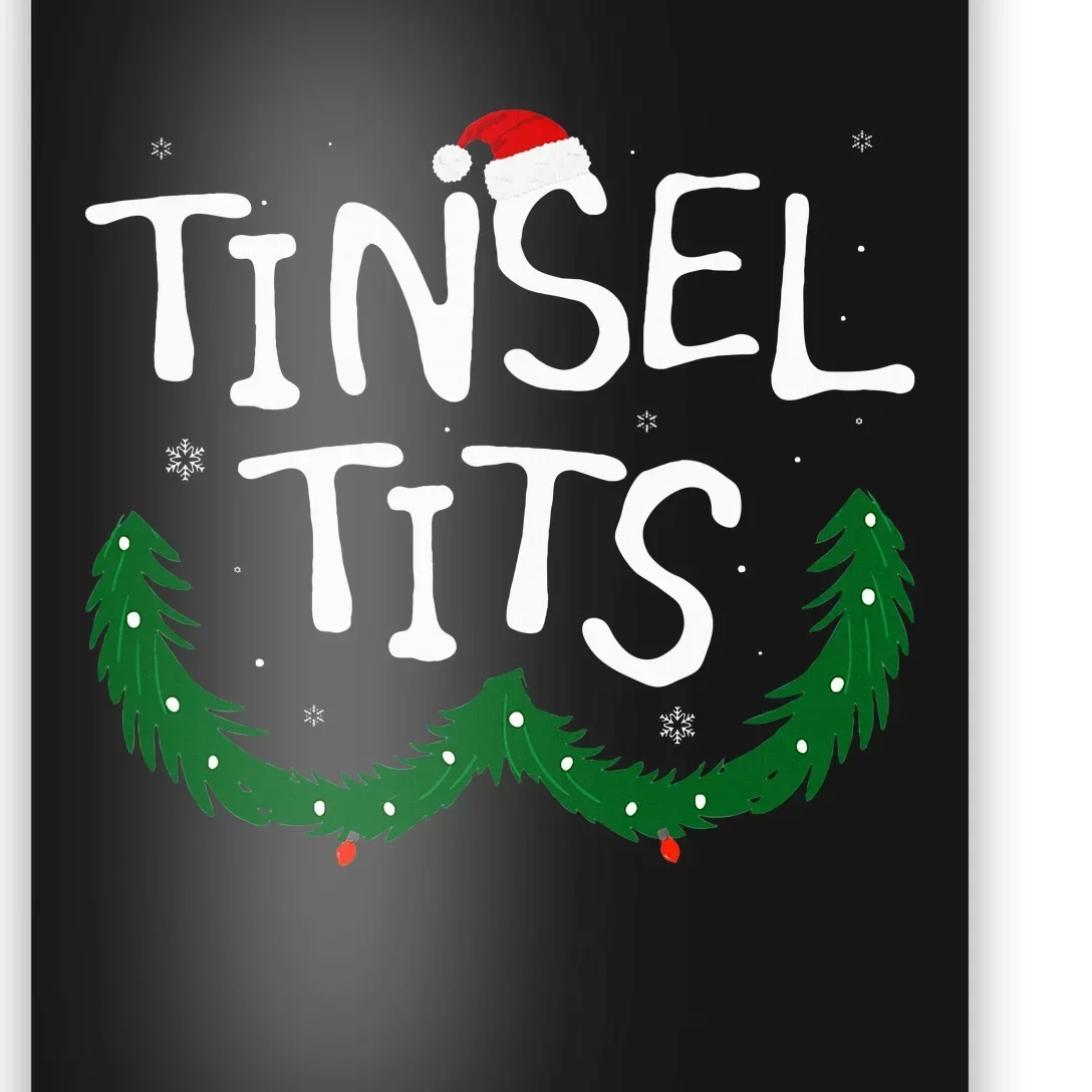 Tinsel Tits And Jingle Balls Funny Christmas Couple Poster