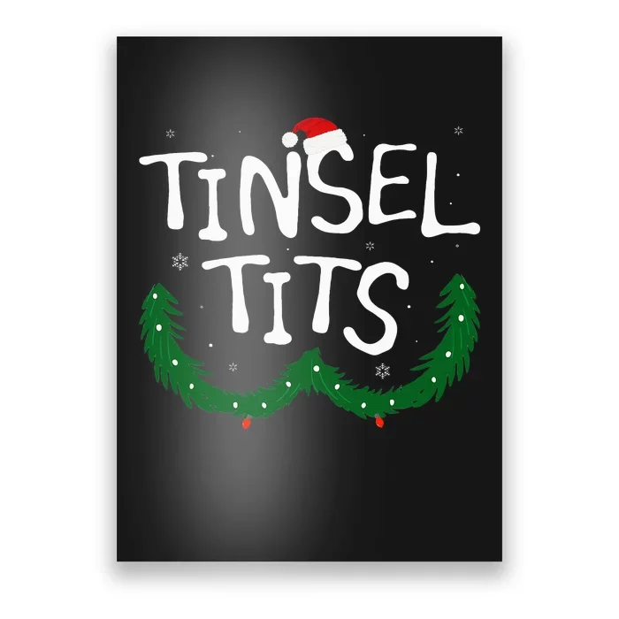 Tinsel Tits And Jingle Balls Funny Christmas Couple Poster