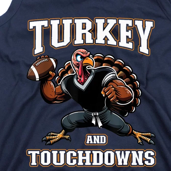 Thanksgiving Turkey And Touchdowns Tank Top