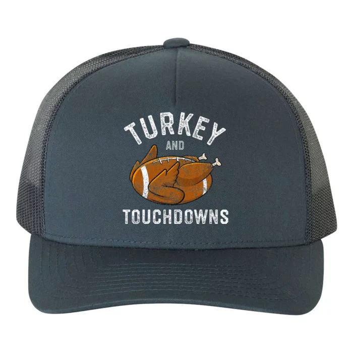 Thanksgiving Turkey and Touchdowns Football Yupoong Adult 5-Panel Trucker Hat