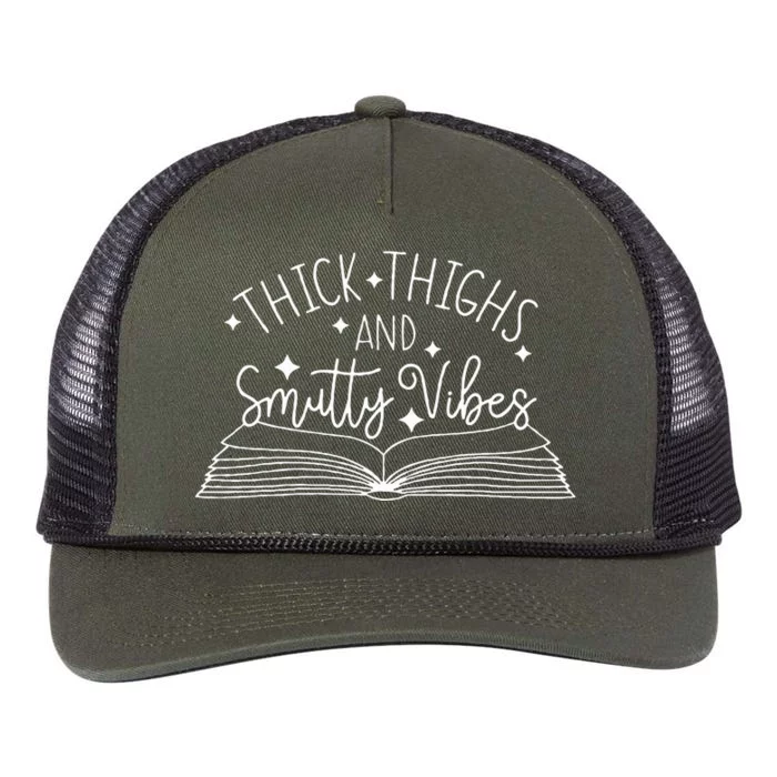 Thick Thighs And Smutty Vibes Smut Reader Retro Rope Trucker Hat Cap