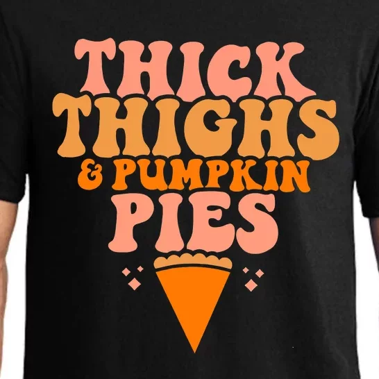 Thick Thighs And Pumpkin Pies Family Thanksgiving Pajama Set