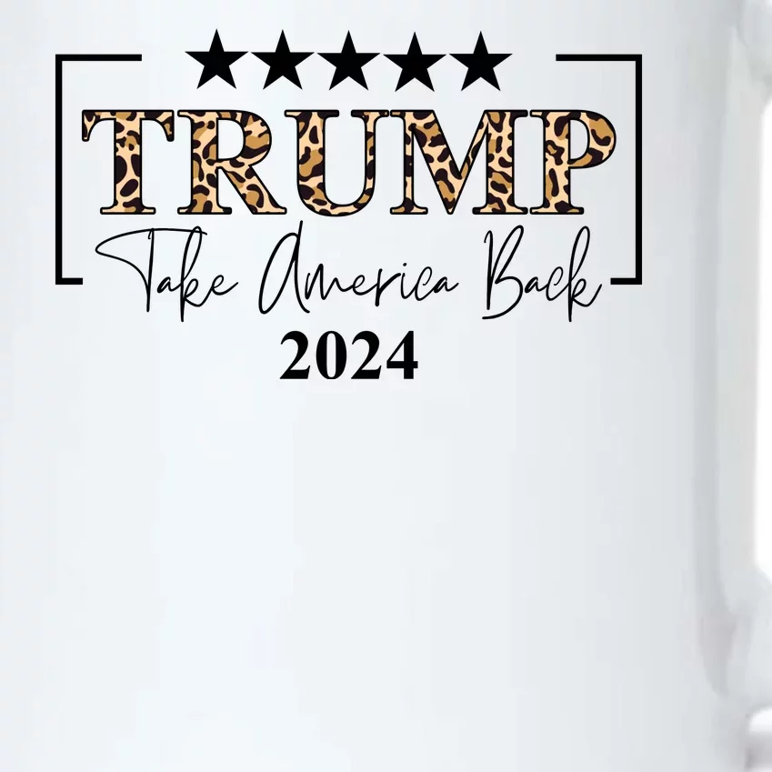 Trump Take America Back 2024 Cheetah Print Election Black Color Changing Mug