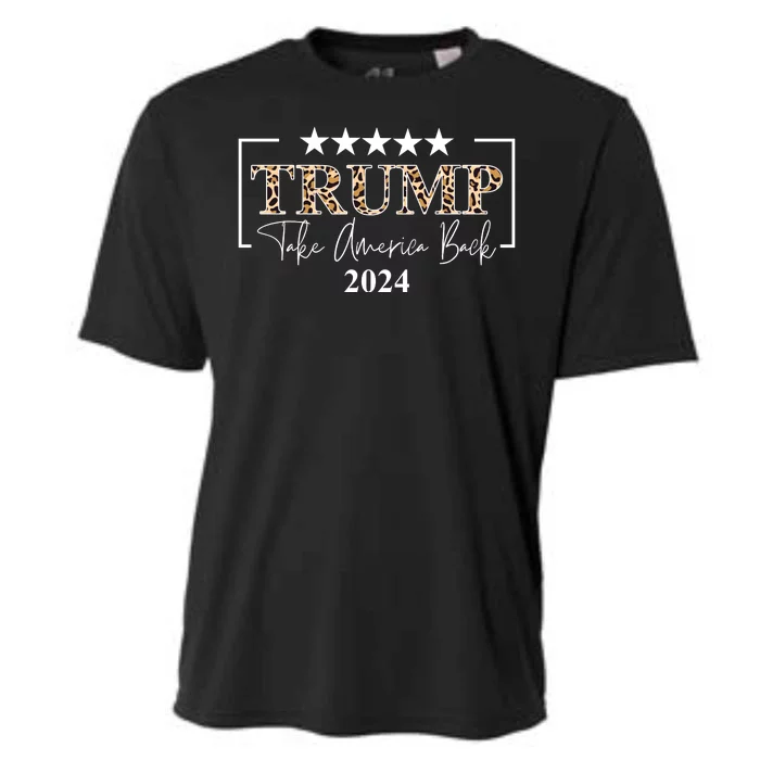 Trump Take America Back 2024 Cheetah Print Election Cooling Performance Crew T-Shirt