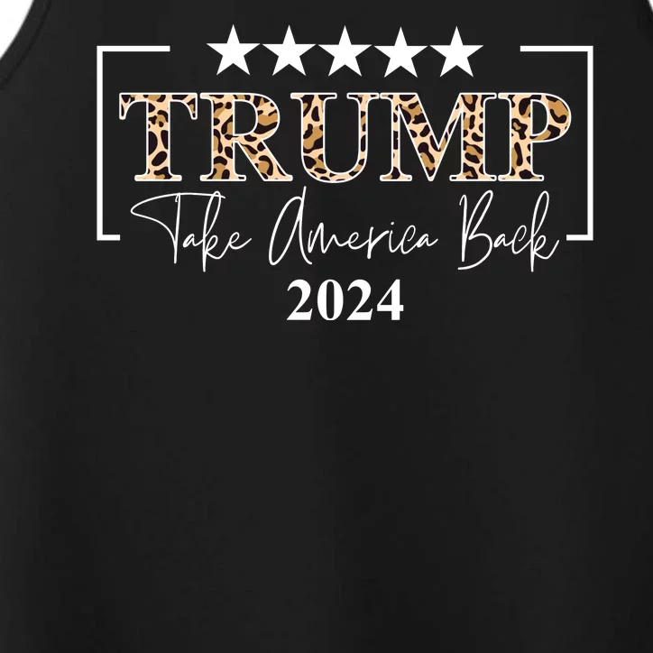 Trump Take America Back 2024 Cheetah Print Election Performance Tank