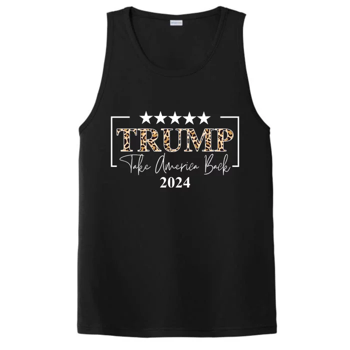 Trump Take America Back 2024 Cheetah Print Election Performance Tank