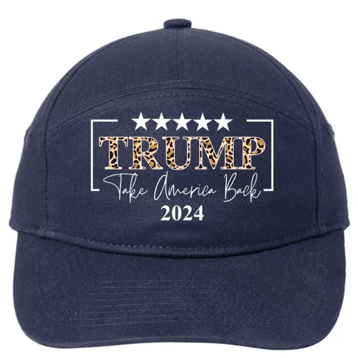 Trump Take America Back 2024 Cheetah Print Election 7-Panel Snapback Hat