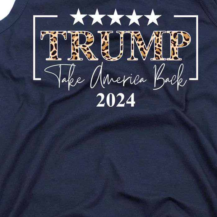 Trump Take America Back 2024 Cheetah Print Election Tank Top