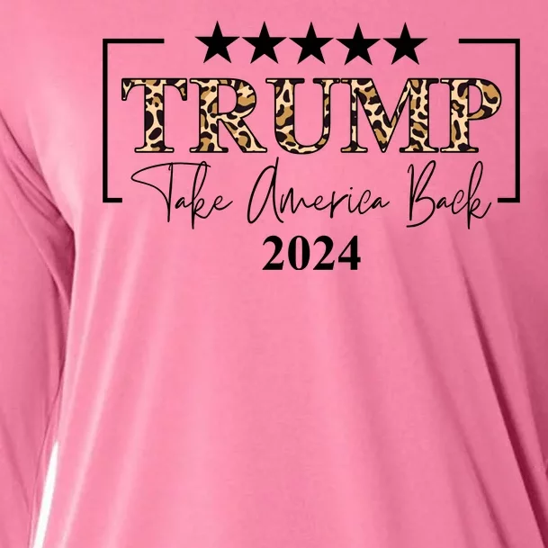 Trump Take America Back 2024 Cheetah Print Election Cooling Performance Long Sleeve Crew