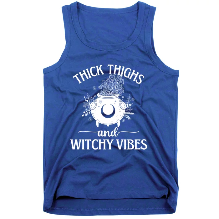 Thick Thighs And Witchy Vibes Halloween Cute Gift Tank Top