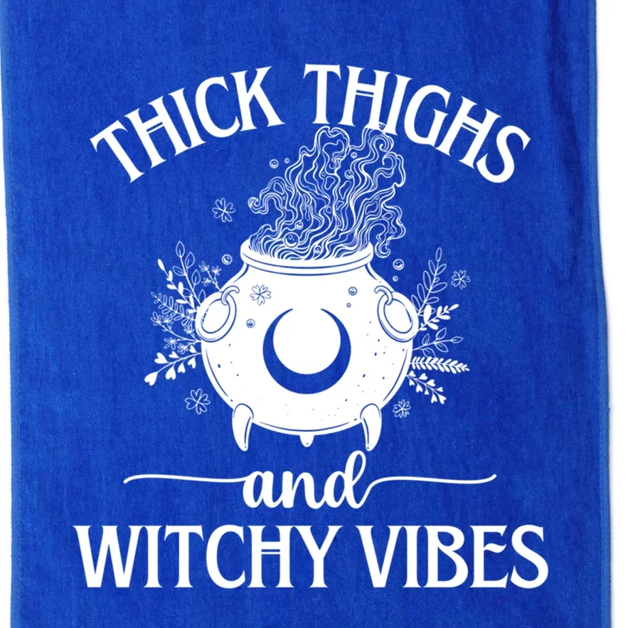 Thick Thighs And Witchy Vibes Halloween Cute Gift Platinum Collection Golf Towel