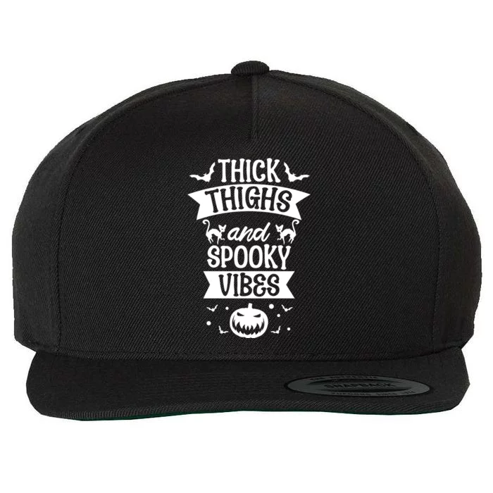 Thick Thighs And Spooky Vibes Halloween Costume Party Dress Gift Wool Snapback Cap