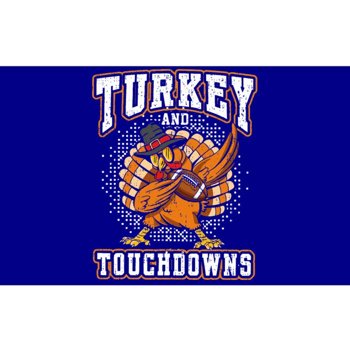 Thanksgiving Turkey and Touchdowns Football Bumper Sticker