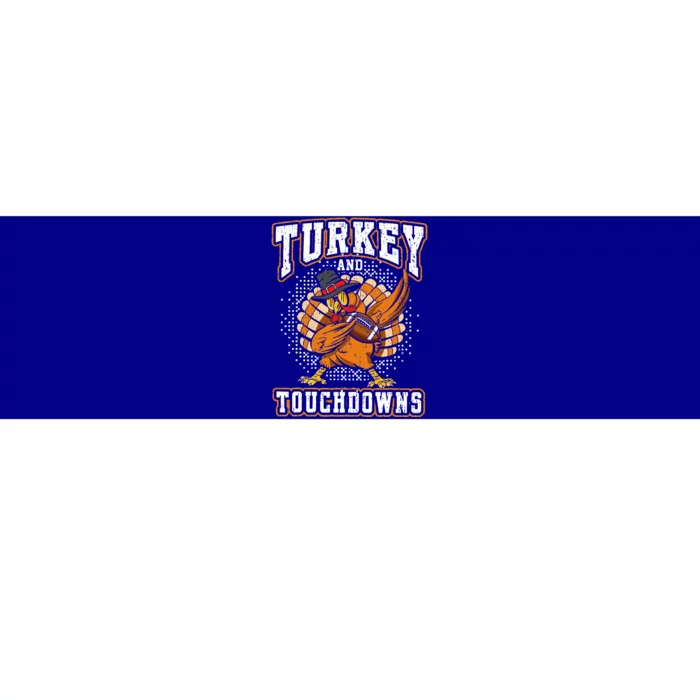 Thanksgiving Turkey and Touchdowns Football Bumper Sticker