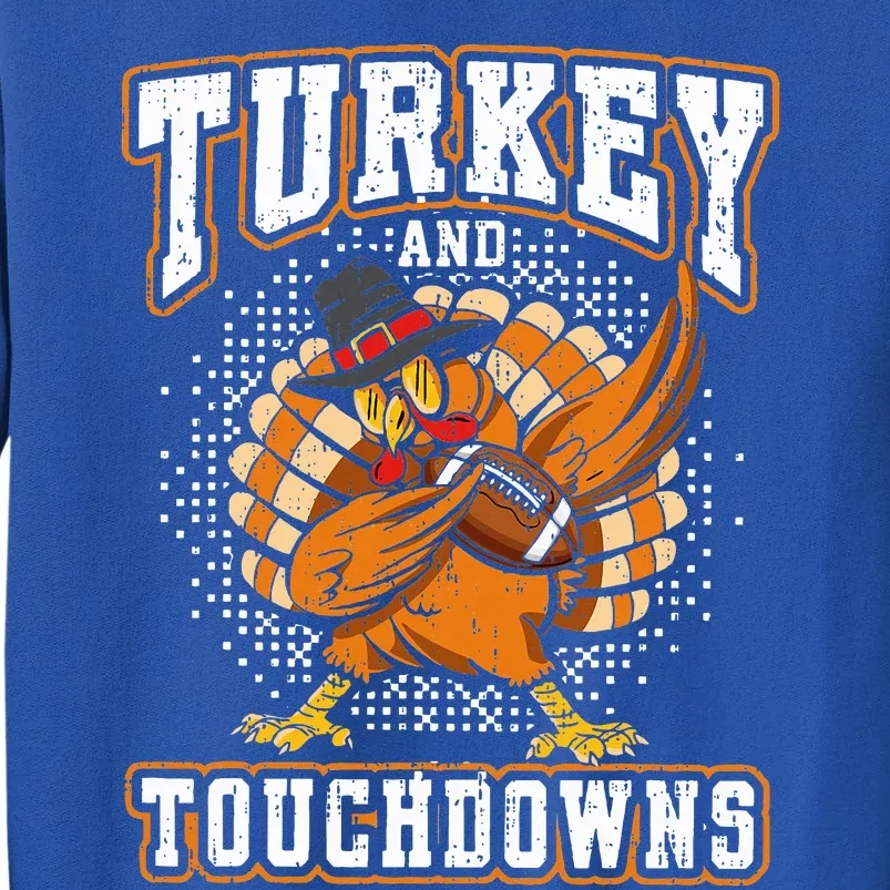 Thanksgiving Turkey and Touchdowns Football Tall Sweatshirt