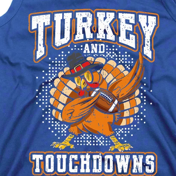 Thanksgiving Turkey and Touchdowns Football Tank Top