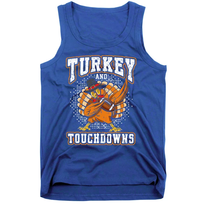 Thanksgiving Turkey and Touchdowns Football Tank Top