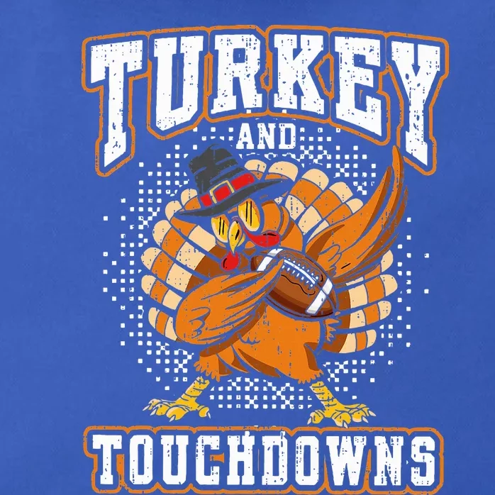 Thanksgiving Turkey and Touchdowns Football Zip Tote Bag