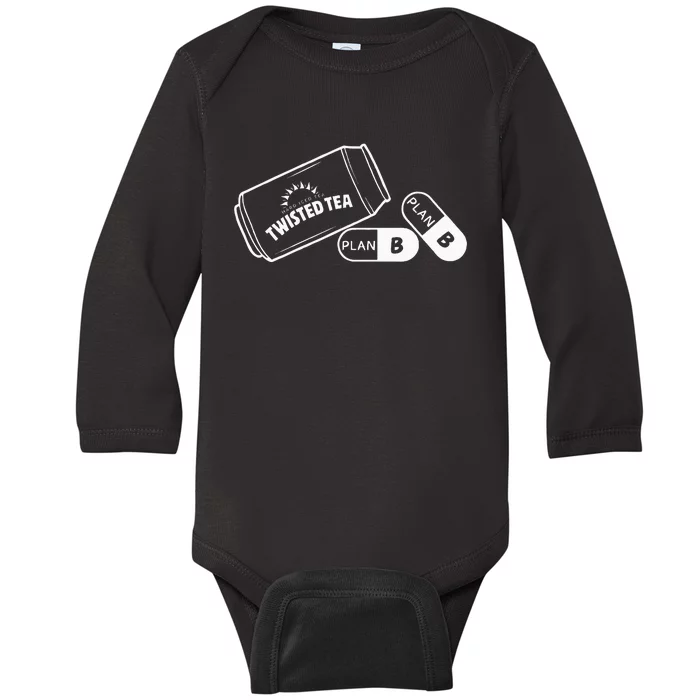 Twisted TeaS And Plan B Funny Baby Long Sleeve Bodysuit