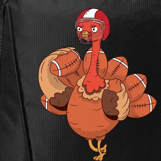 Thanksgiving Turkey And Touchdowns Football Design Gift City Backpack