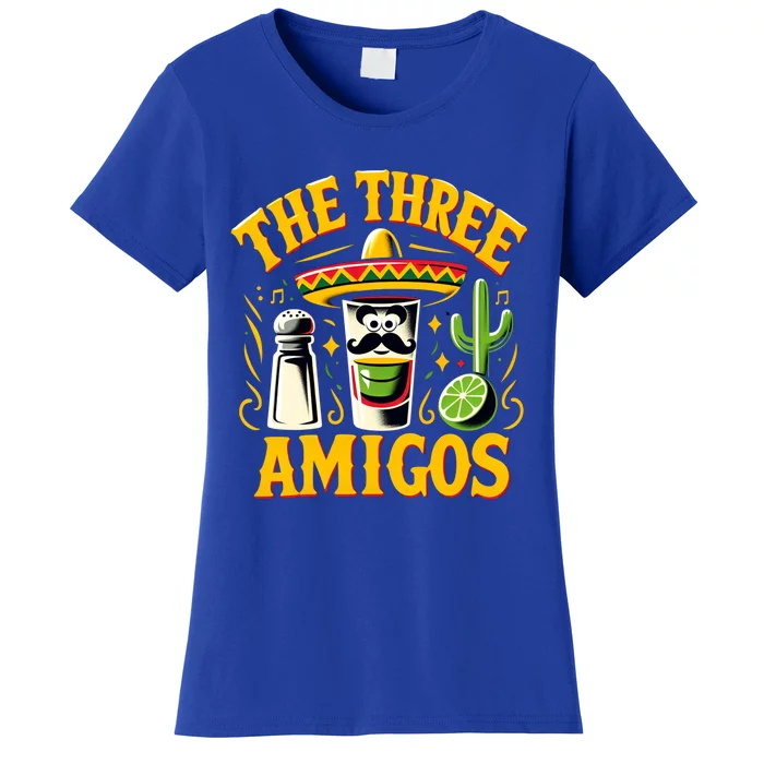 The Three Amigos Tequila Salt Shots Cinco De Mayo Day 2024 Cute Gift Women's T-Shirt