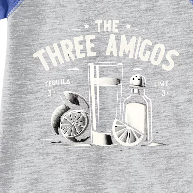 The Three Amigos Tequila Salt Lime Shots Cinco De Mayo Day Gift Infant Baby Jersey Bodysuit