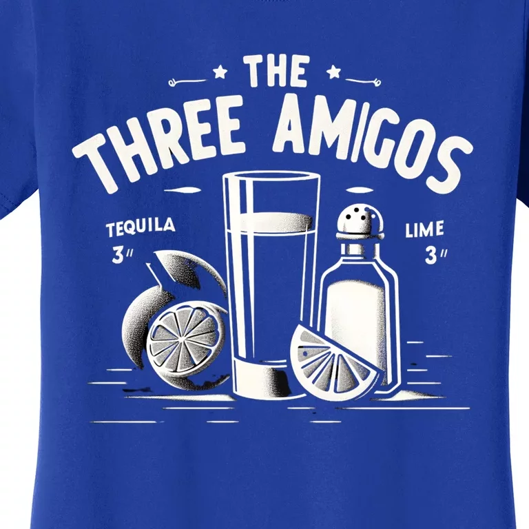 The Three Amigos Tequila Salt Lime Shots Cinco De Mayo Day Gift Women's T-Shirt