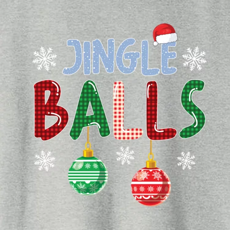 Tinsel Tits And Jingle Balls Funny Matching Christmas Couple Gift Women's Crop Top Tee