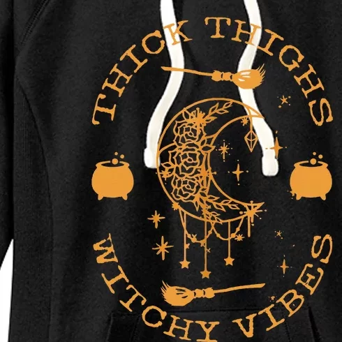 Thick Thighs And Spooky Vibes Thick Thighs And Vibes Women's Fleece Hoodie