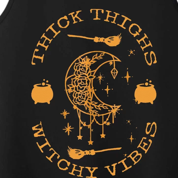 Thick Thighs And Spooky Vibes Thick Thighs And Vibes Performance Tank