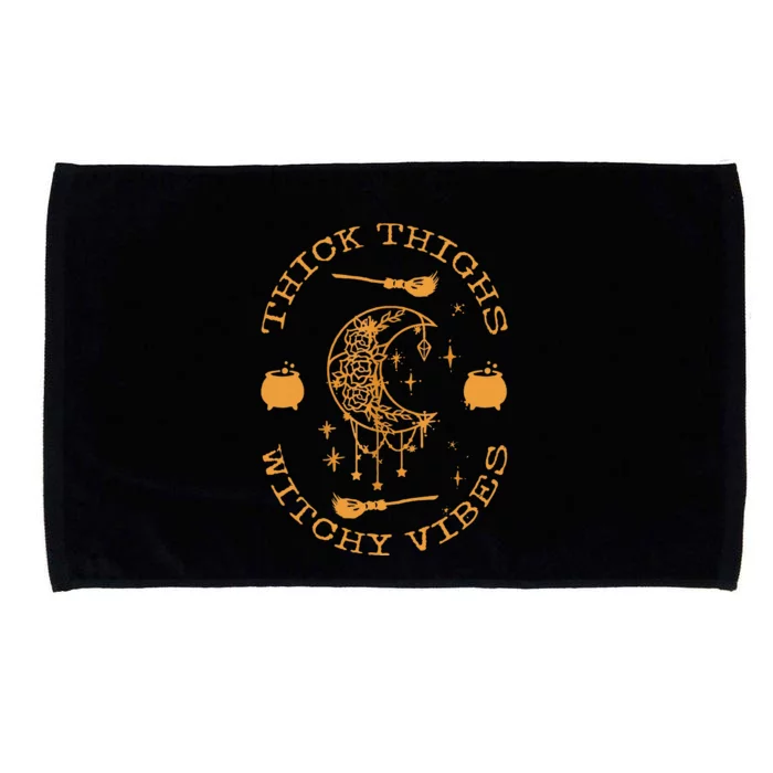 Thick Thighs And Spooky Vibes Thick Thighs And Vibes Microfiber Hand Towel