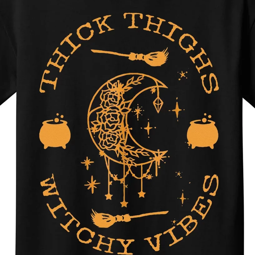 Thick Thighs And Spooky Vibes Thick Thighs And Vibes Kids T-Shirt