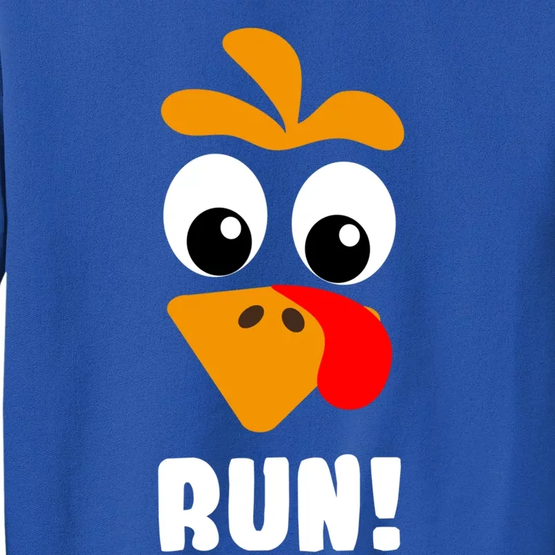 Turkey Trot Adult Running Costume Turkey Face Gift Tall Sweatshirt