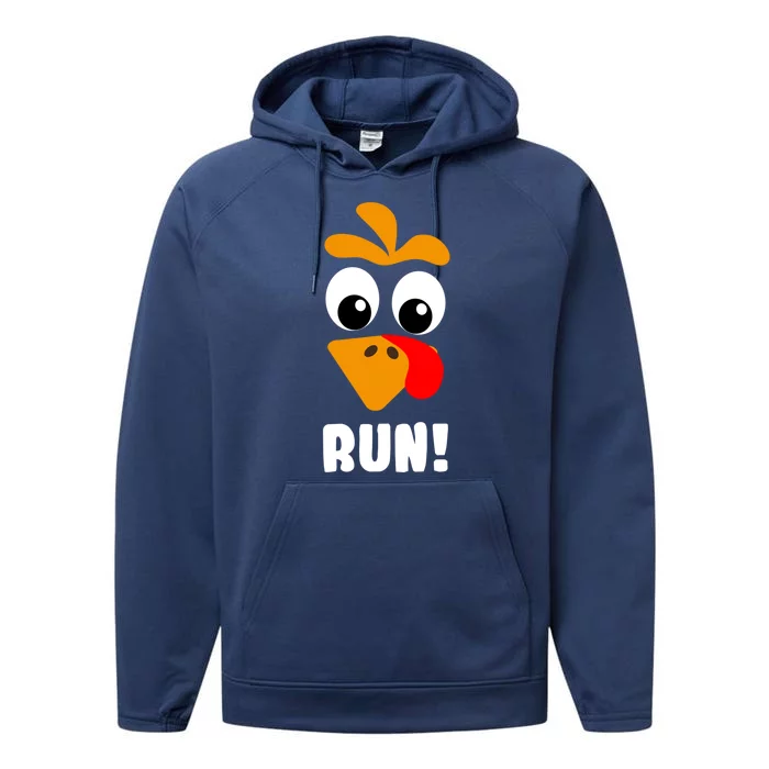 Turkey Trot Adult Running Costume Turkey Face Gift Performance Fleece Hoodie