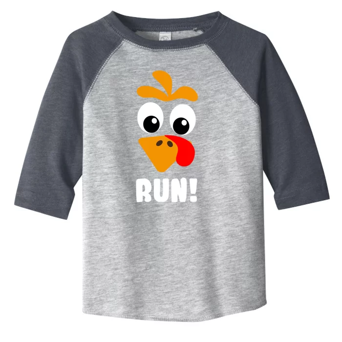 Turkey Trot Adult Running Costume Turkey Face Gift Toddler Fine Jersey T-Shirt