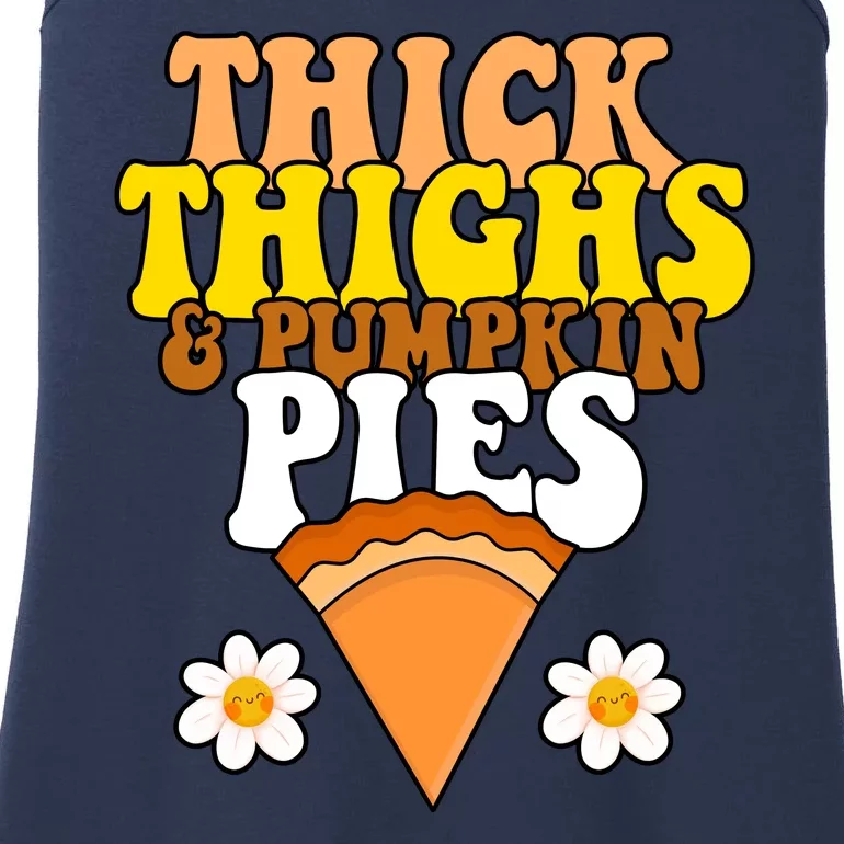 Thick Thighs And Pumpkin Pies Cute Thanksgiving Ladies Essential Tank