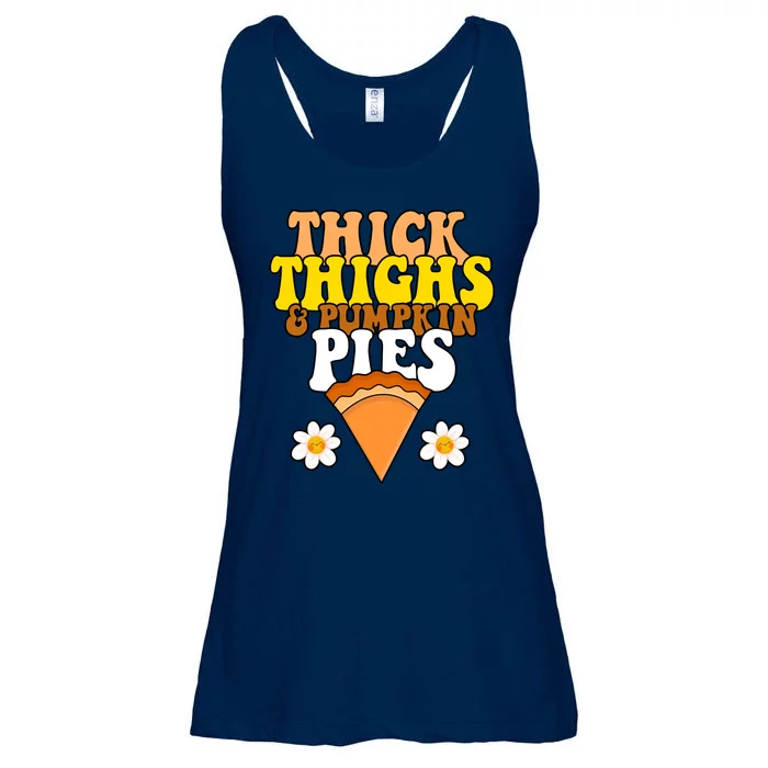 Thick Thighs And Pumpkin Pies Cute Thanksgiving Ladies Essential Flowy Tank