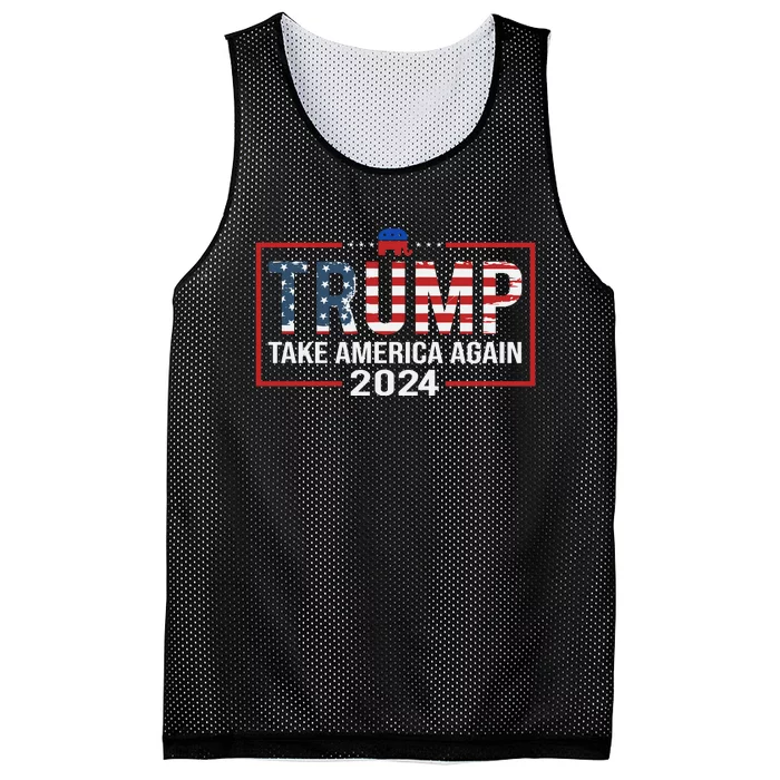 Trump Take America Again 2024 Mesh Reversible Basketball Jersey Tank