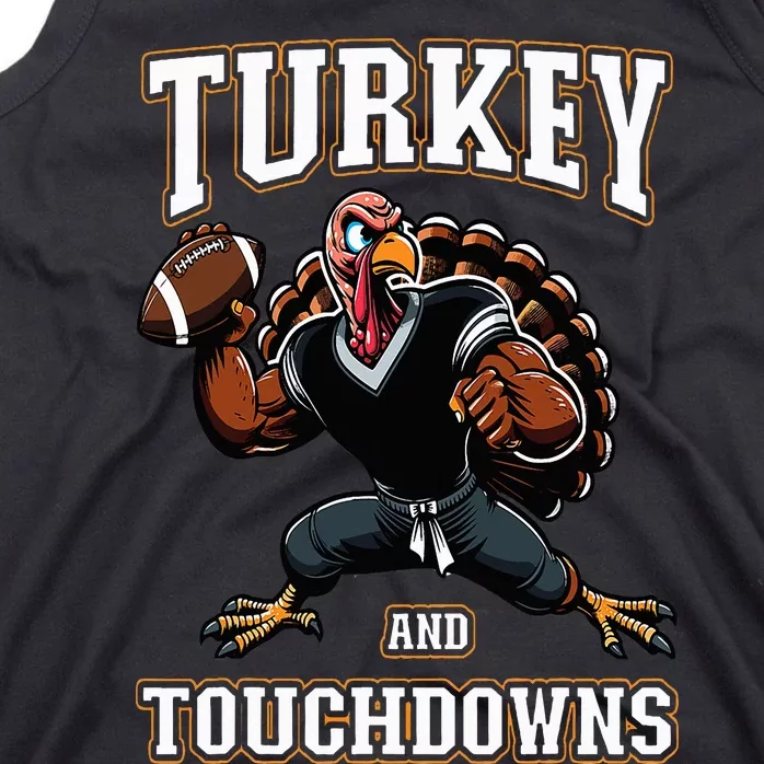 Thanksgiving Turkey and Touchdowns Tank Top