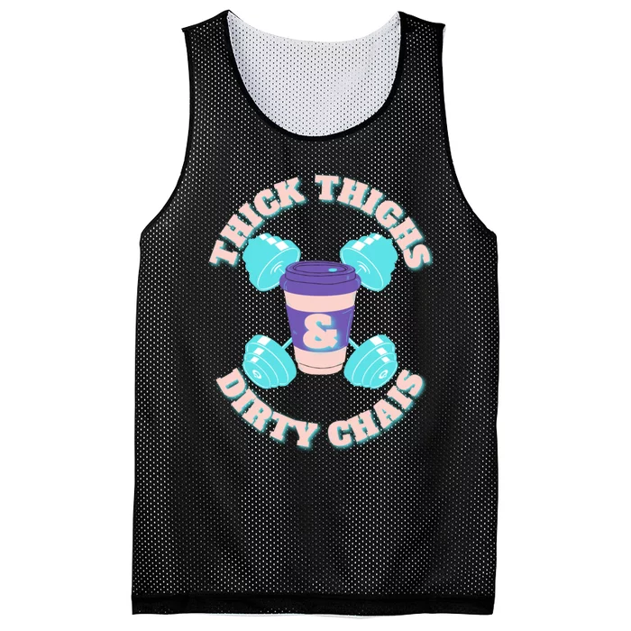 Thick Thighs And Dirty Chais / Workout / Gym Mesh Reversible Basketball Jersey Tank