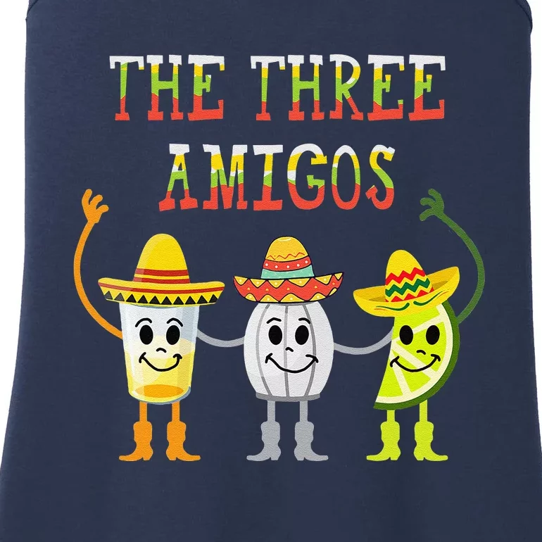 The Three Amigos Tequila Salt Lime Cinco De Mayo Ladies Essential Tank