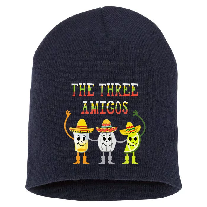 The Three Amigos Tequila Salt Lime Cinco De Mayo Short Acrylic Beanie