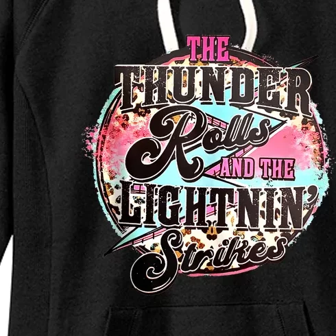 The Thunder And The Lightning Western Rolls And Strikes Women's Fleece Hoodie