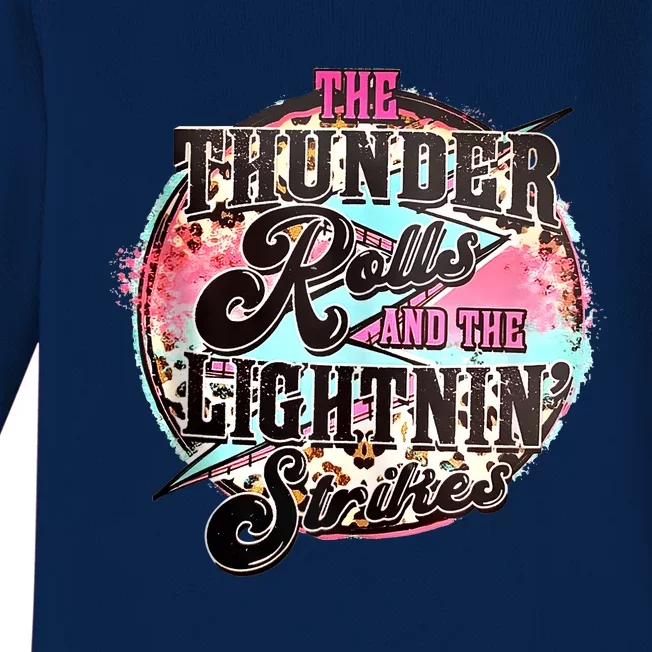 The Thunder And The Lightning Western Rolls And Strikes Baby Long Sleeve Bodysuit