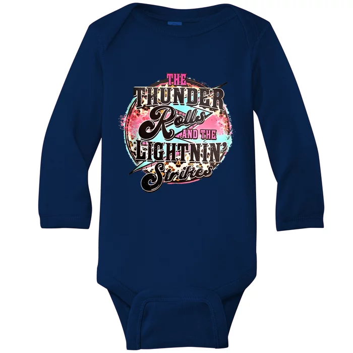 The Thunder And The Lightning Western Rolls And Strikes Baby Long Sleeve Bodysuit